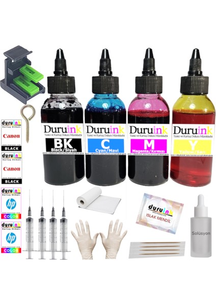Duruınk Canon PG-510 CL-511 Uyumlu Kartuş Dolum Seti 4X100ML