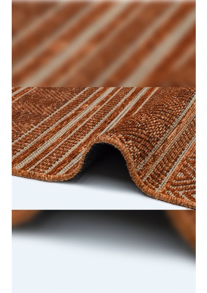 Halı Gloria 4006 Kiremit Antibakteriyel Yıkanabilir Kaliteli Modern Şık Kilim