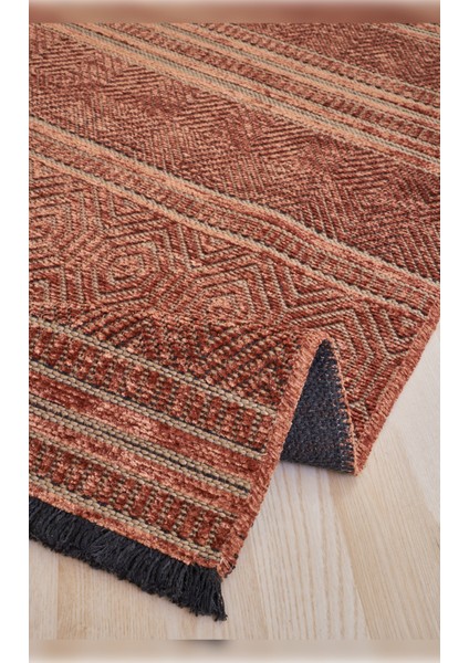 Halı Gloria 4006 Kiremit Antibakteriyel Yıkanabilir Kaliteli Modern Şık Kilim