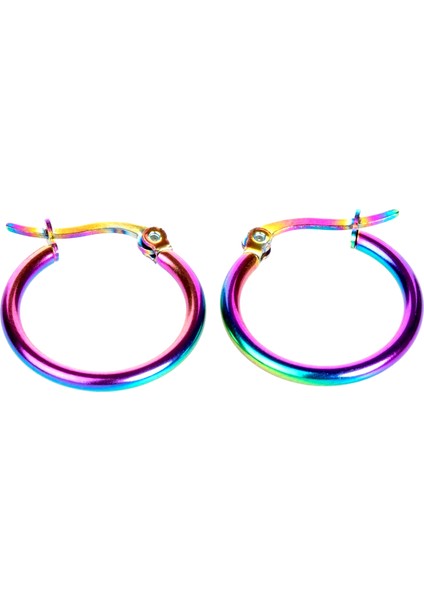 10 mm Renkli Halka Küpe