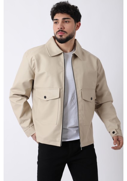 Torba Cepli Yakalı Suni Deri Mont Pldp 2997_50444