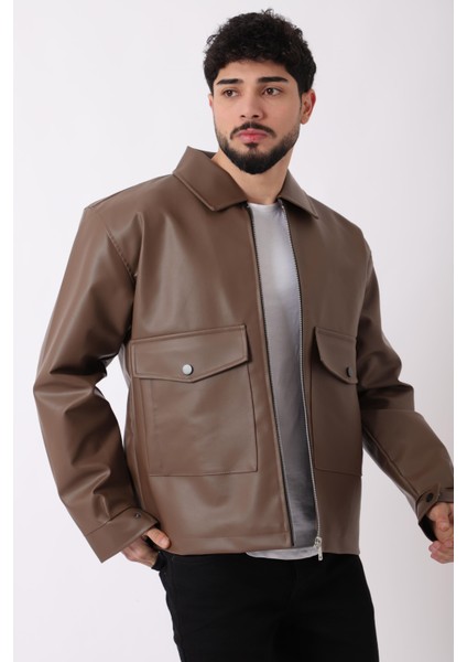 Torba Cepli Yakalı Suni Deri Mont Pldp 2997_50444