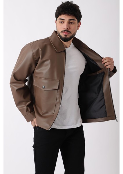 Torba Cepli Yakalı Suni Deri Mont Pldp 2997_50444 modelleri