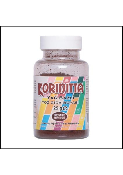 Yenilebilir Yağ Bazlı Toz Gıda Boyası 25 gr Kahverengi
