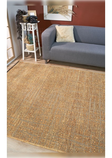 Halı Gloria 4014 Hardal Antibakteriyel Yıkanabilir Kaliteli Modern Şık Kilim