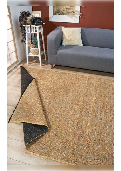 Halı Gloria 4014 Hardal Antibakteriyel Yıkanabilir Kaliteli Modern Şık Kilim