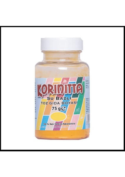 Yenilebilir Su Bazlı Toz Gıda Boyası 75 gr Sarı