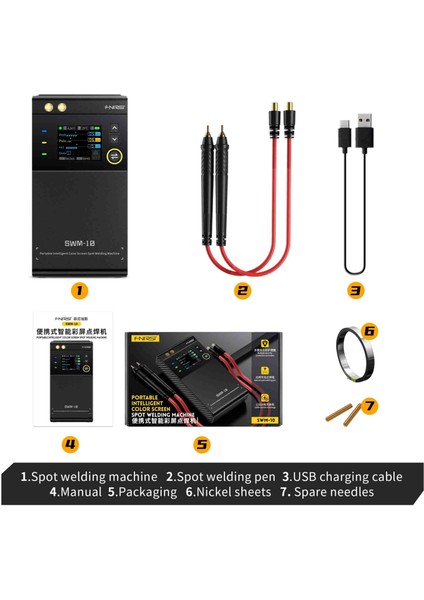 Swm-10 Taşınabilir Akıllı Renkli Ekran Nokta Pil Punta Makinesi