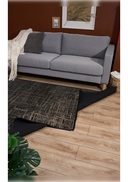 Halı Gloria 4015 Antrasit Antibakteriyel Yıkanabilir Kaliteli Modern Şık Kilim modelleri