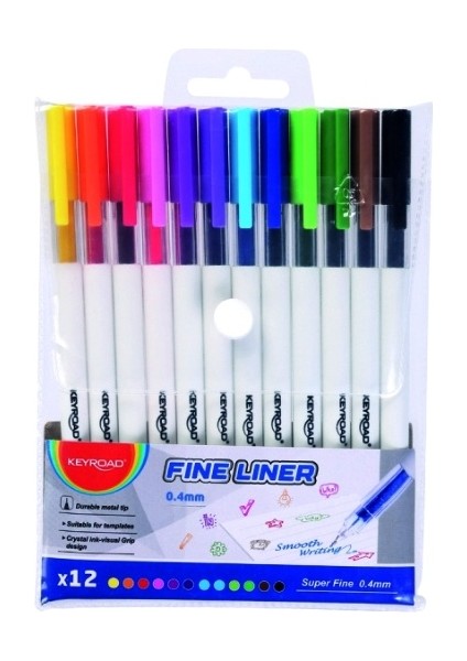 Fineliner Renkli Kalem Seti 0,4 12LI