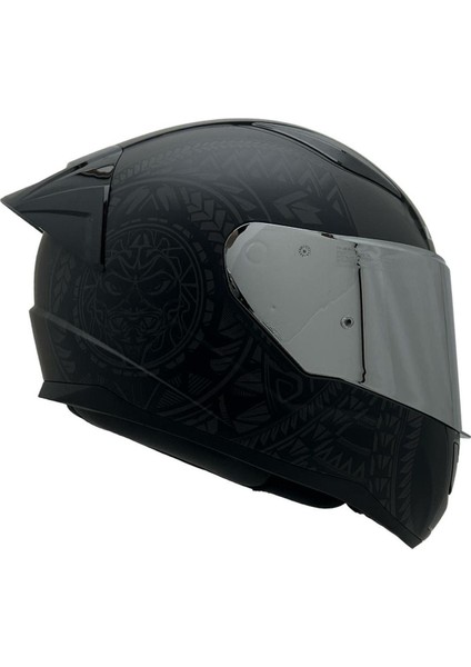 Rapıd 2 Takaroa Mat Siyah Kask Şeffaf Kask Camı Hediyeli