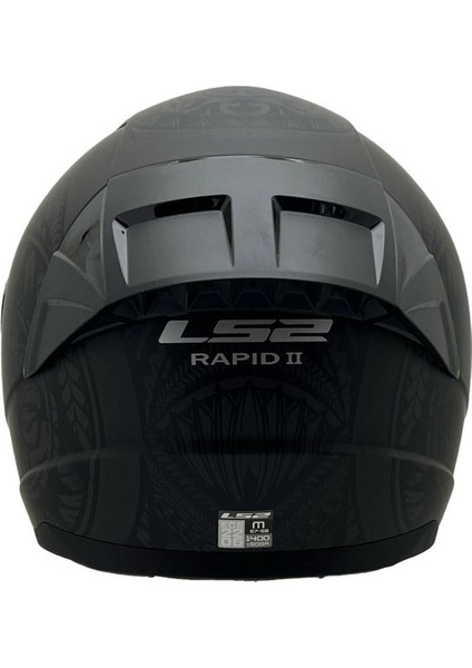 Rapıd 2 Takaroa Mat Siyah Kask Şeffaf Kask Camı Hediyeli