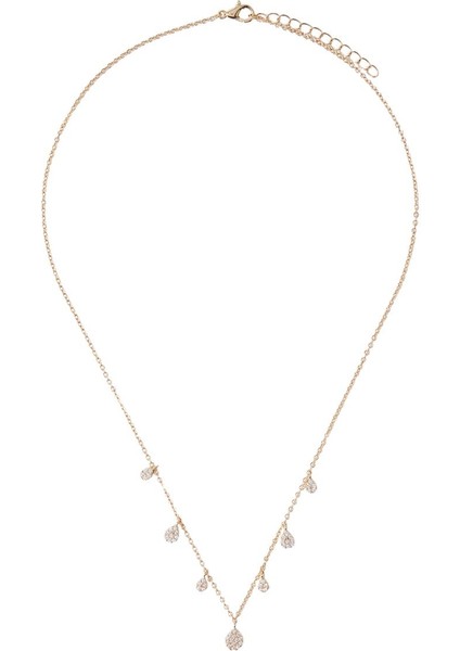 Zirkon Taşlı Gold Kolye