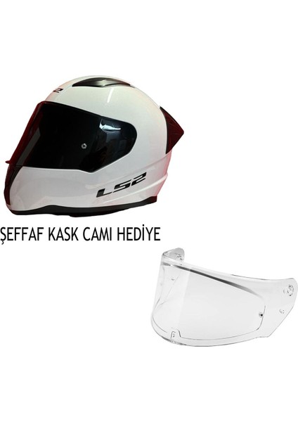 Rapıd 2 Beyaz Kask Şeffaf Kask Camı Hediyeli