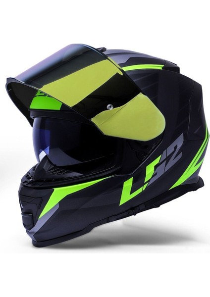 Storm 2 Nerve Neon Sarı Kapalı Motosiklet Kaskı Gold Camlı fiyatları