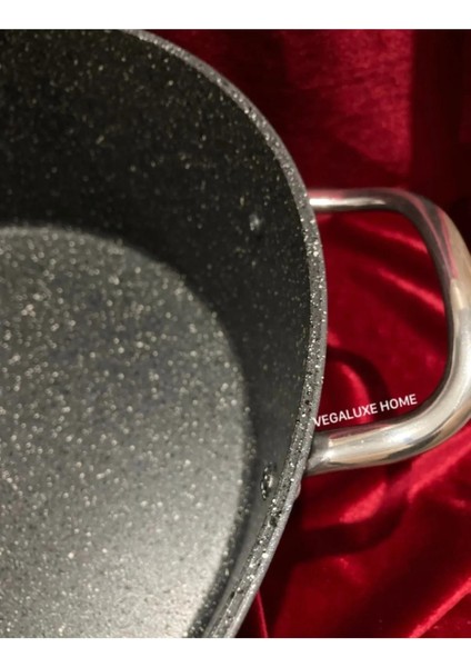 Granit Endüstriyel Derin Tencere 34 cm Gri