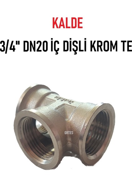 3/4" DN20 Iç Dişli Sarı/krom Te (Dişi) - Chrome Tee