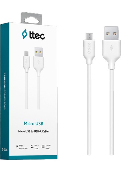 Type-C USB 2.0 Android Şarj Data Kablosu 2DK12B