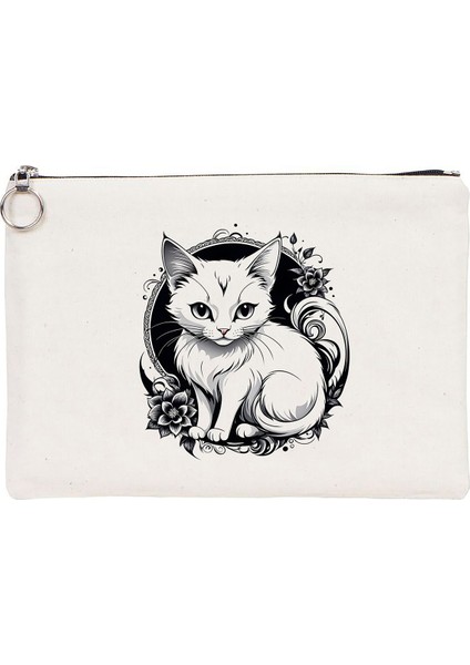 Tattoo Tablet/portföy Çanta - Astarlı 30X21 cm Beyaz