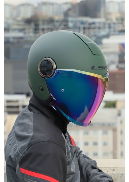 Classy Mat Yeşil Kask