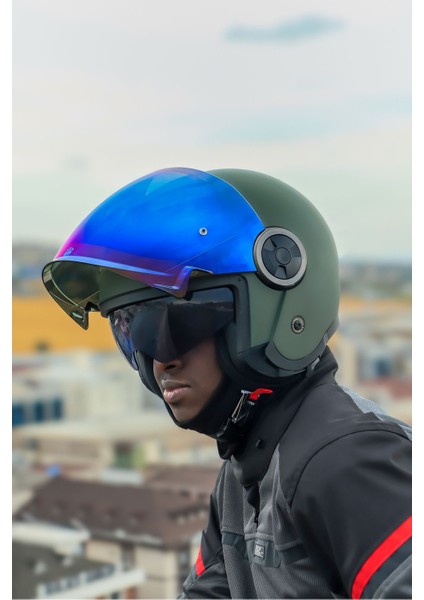 Classy Mat Yeşil Kask