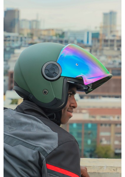 Classy Mat Yeşil Kask