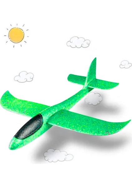 Yeşil & Turuncu Çocuk Köpük Uçak 2'li Set - El Planörü, Elle Atılan Dayanıklı Uçan Oyuncak modelleri