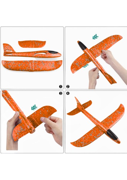 Yeşil & Turuncu Çocuk Köpük Uçak 2'li Set - El Planörü, Elle Atılan Dayanıklı Uçan Oyuncak fiyatları