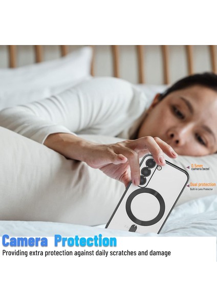 Samsung Galaxy S21 Fe Kılıf Kamera Lens Korumalı Renkli Magsafe Şeffaf Silikon