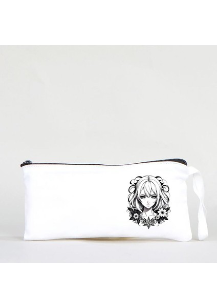 Tattoo Bez Kalemlik Çanta 21X10 cm Beyaz