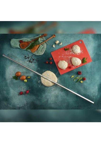 Alüminyum 100 cm 1 Adet Paslanmaz Börek Hamur Yufka Açma Silindir Oklava