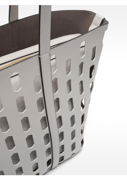 Içi Çıkarılabilir Delikli Shopper Çanta
