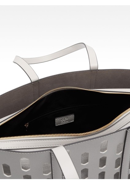Içi Çıkarılabilir Delikli Shopper Çanta