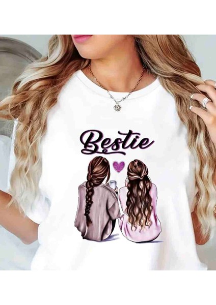 Bestie Özel Tasarım Baskılı Oversize Tshirt