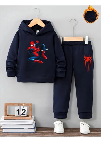 Kışlık Kız Erkek Çocuk Eşofman Takımı 5 6 7 8 9 10 11 12 Yaş Unisex Örümcekadam