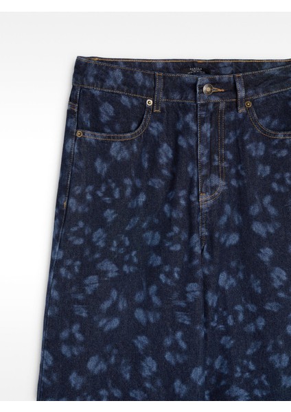 Onlıne Özel - Desenli Denim Pantolon