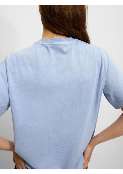 Desenli Pamuklu T-Shirt