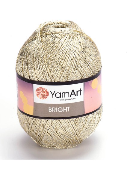 Bright -120- Parlak Metalik ve Ince Örgü ipi%80 Poliamit – %20 Metalik Polyester 90Gr 340METRE