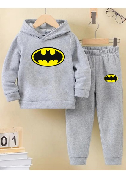 Kışlık Kız Erkek Çocuk Eşofman Takımı 5 6 7 8 9 10 11 12 Yaş Unisex Batman