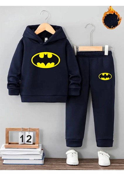 Kışlık Kız Erkek Çocuk Eşofman Takımı 5 6 7 8 9 10 11 12 Yaş Unisex Batman