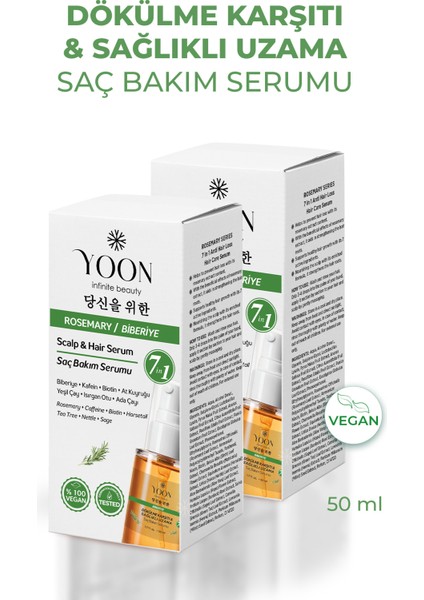 2'li Set 7 Aktifli Biberiyeli Saç ve Saç Derisi Serumu 50 ml x 2 adet