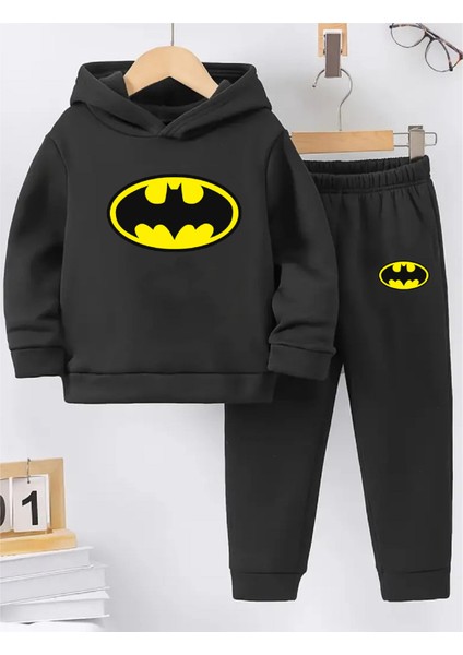 Kışlık Kız Erkek Çocuk Eşofman Takımı 5 6 7 8 9 10 11 12 Yaş Unisex Batman