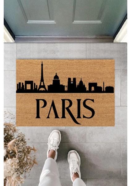 Paris, Paris Manzarası, Iç ve Dış Kapı Önü Paspası, Dijital Baskı, Dekoratif Çeyiz Paspas
