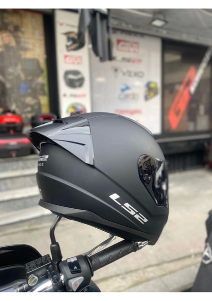 Rapıd Mat Siyah Kask - Siyah Vizör Spoiler