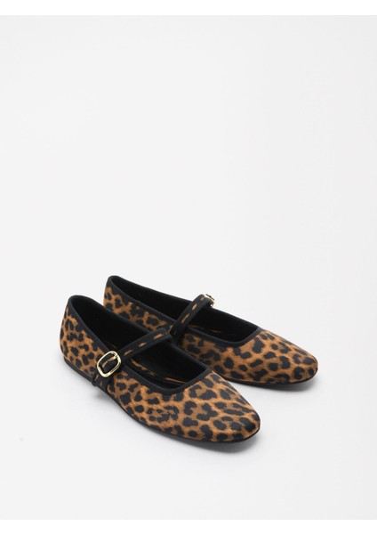 Leopar Desenli Deri Babet modelleri
