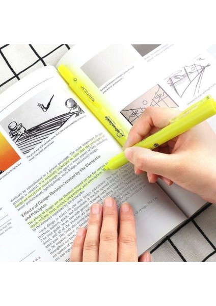 Neon Yeşil Basmalı Fosforlu Kalem W-805S