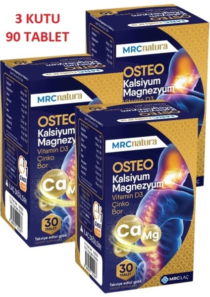 Osteo Kalsium Magnezyum 30 Tablet x 3 Adet