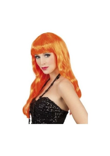 Oz cm ax Uzun Peruk Saç - Turuncu