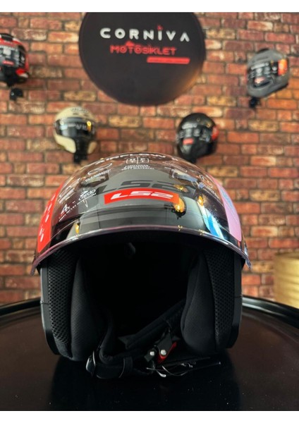 Şık Siyah Açık Kask, Konforlu ve Güvenli Sürüş için Tasarlandı fırsatları