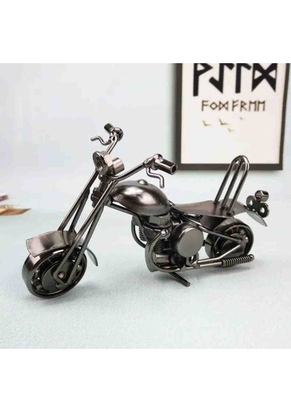 El Yapımı Metal Motorsiklet Modeli – Özel Tasarım Retro Dekoratif Motor Biblo, Klasik Vintage Sanatsal Masaüstü Aksesuar, Koleksiyonluk ve Hediyelik Şık Hediyelik Metal Motor